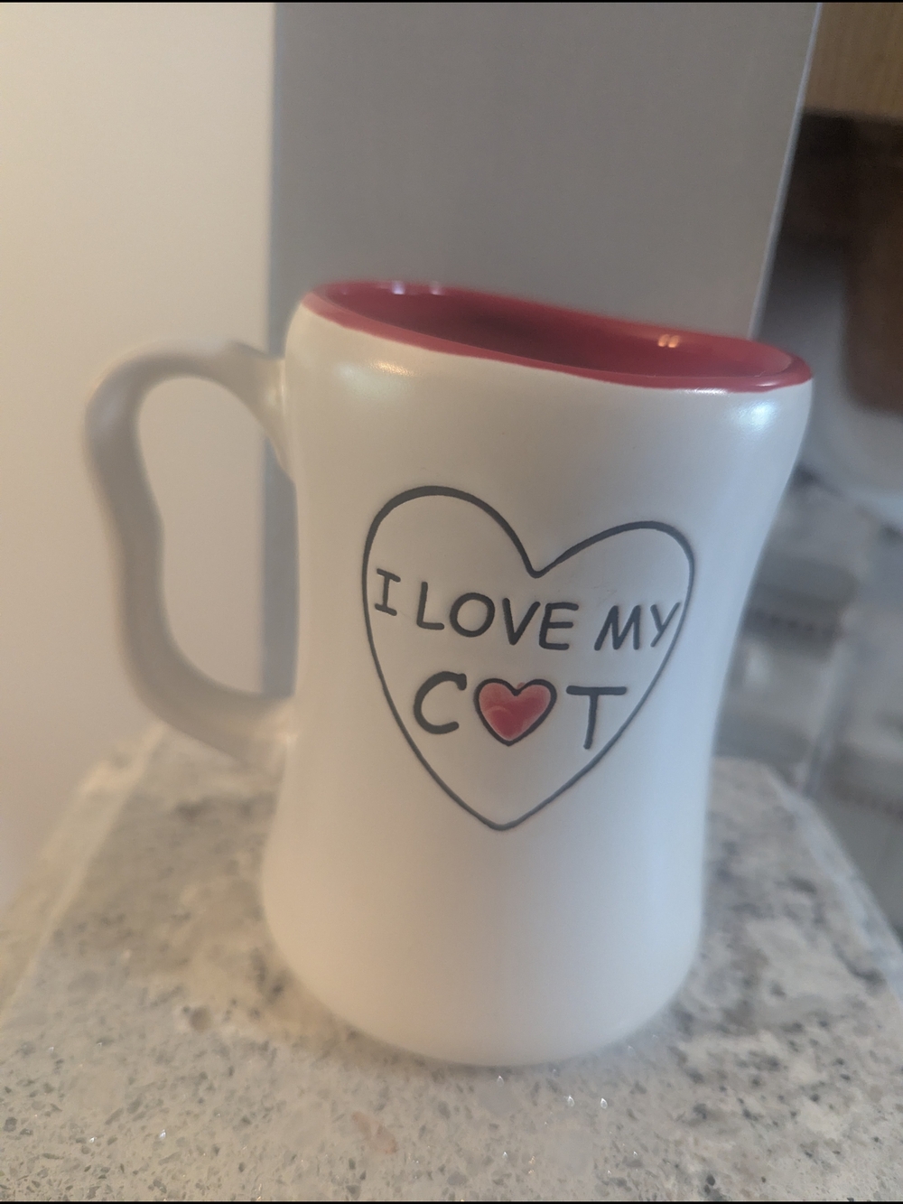 I Love My Cat Heart Embossed Mug Red Interior Spectrum Designz 2018